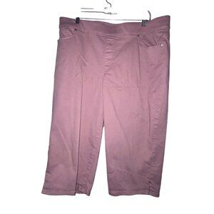 Gloria Vanderbilt Avery All Lift Slimming Capri Pants Soft Blush Pink Size 18